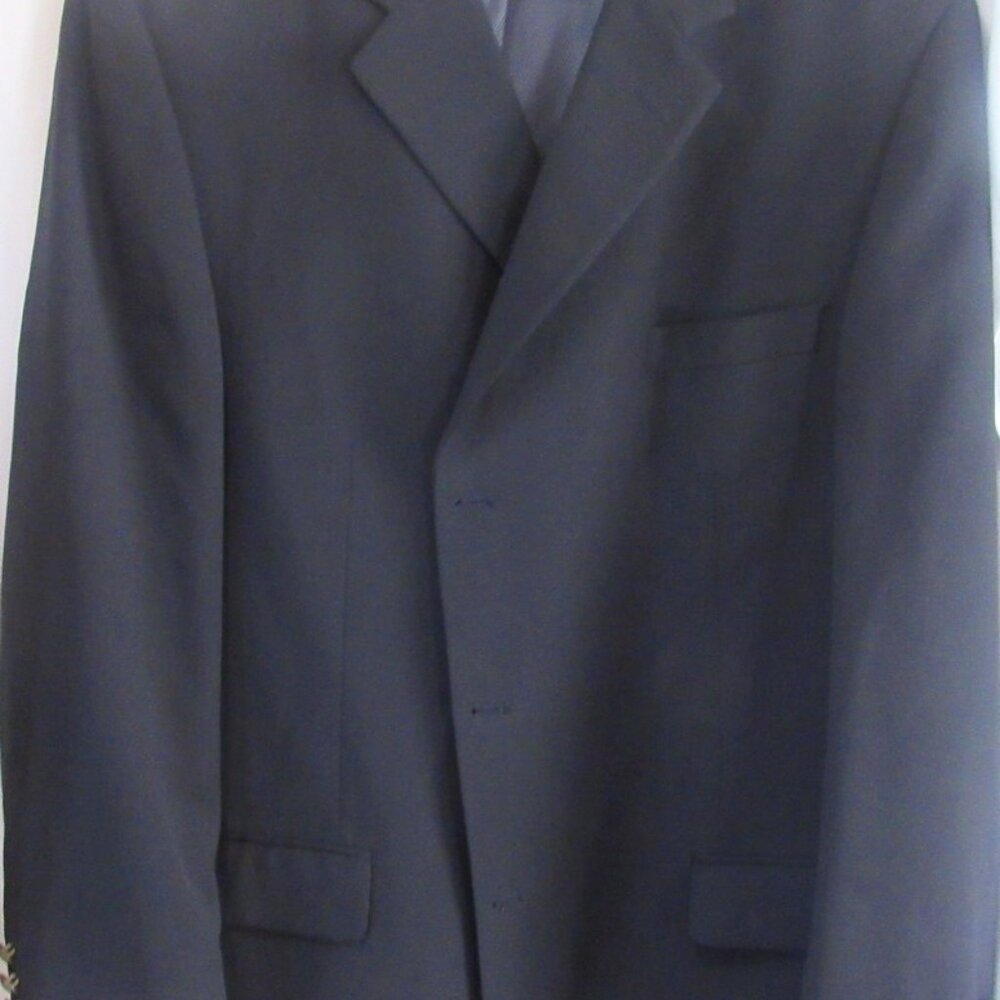 Alfred Sung Men's Suit Jacket Size 48 R, 100% Worsted Wool, Made in Canada C222